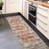 Machine Washable Area Rug Vintage Floral Non Slip Rug Foldable Stain Resistant Rugs Distressed Low Pile Indoor Carpet for Bedroom Living Room - 3 of 4