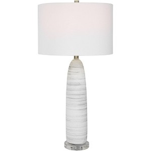 Uttermost Levadia 31 1/2" High Matte White and Gray Ceramic Table Lamp - 1 of 1