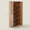 72" Farmhouse Pantry Cabinet, Freestanding Food Pantry Cabinet with Adjustable Shelves - 3 of 4