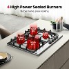 GASLAND GH60SF 24-Inch 4-Burner Built-in Gas Cooktop, ETL,  NG/LPG Convertible, Stainless Steel - 3 of 4