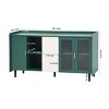 CAVINAS Kitchen Pantry Storage Cabinet,Sideboard Cabinet with 2 Drawers,2 Open Compartments,3 Doors,Wood Buffet for Kitchen,Dining,Living Room - 3 of 4