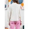 August Sky Women's Spread Collar Half Button Up Knit Pullover - 2 of 3