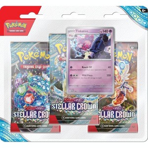 POKEMON Pokemon Scarlet and Violet Stellar Crown 3-Pack Blister - Tinkaton - 1 of 1