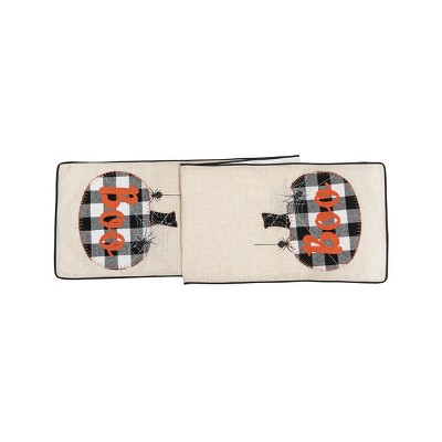 C&F Home 14" x 72" Franklin Black Boo Halloween Table Runner