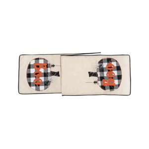 C&F Home 14" x 72" Franklin Black Boo Halloween Table Runner - 1 of 3