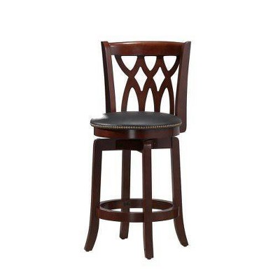 24" Cathedral Swivel Counter Height Barstool Dark Cherry - Boraam Industries