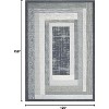 Washable Large Living Room Area Rug, Modern Farmhouse Geometric Low Pile Non-Slip Soft Floor Carpet for Bedroom Nursery - 2 of 4