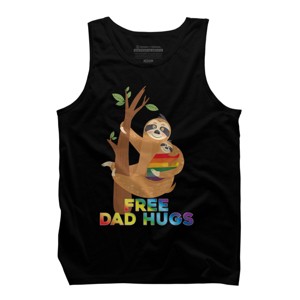 Adult Design By Humans Free Dad Hugs Rainbow Sloth Pride By KangThien Tank Top - 1 of 2