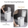 Aoibox Small Trash Can with Soft Close Lid & Foot Pedal, Slim Garbage Bin for Bathroom, Office, Bedroom, Kitchen, Living Room, 2.7 Gallon - 2 of 4