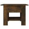 vidaXL Smoked Oak Coffee Table - Modern Design, Square Shape, Engineered Wood with Additional Storage Shelf, Easy to Clean - 4 of 4