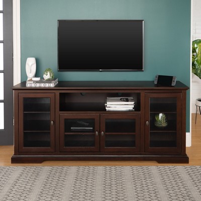Bella Depot Classic 70" TV Stand for 80" TVs with 4 Glass Doors