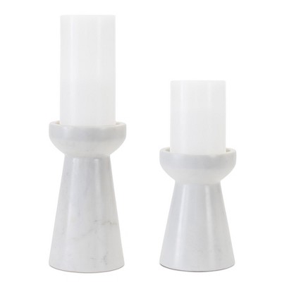 Melrose Marble Candle Holder (Set of 2)