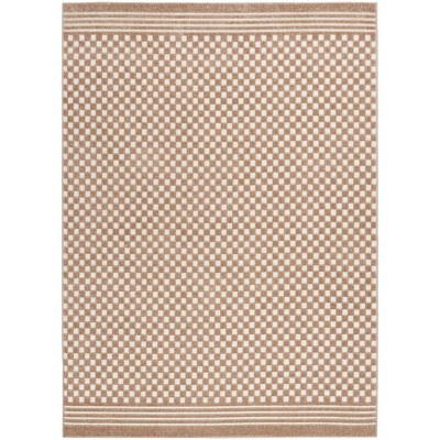 Nourison Care Free Checkered Machine Woven Rug