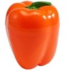 Hutzler Pepper Saver Keeper Storage Container - Keeps Fresh Longer - 2 Pack - Orange & Yellow - 4 of 4