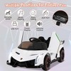 Costway Licensed Lamborghini 4WD Kids Ride-on Sports Car 12V Battery Powered 2.4G Remote Pink/White/Green/Black/Red - 2 of 4
