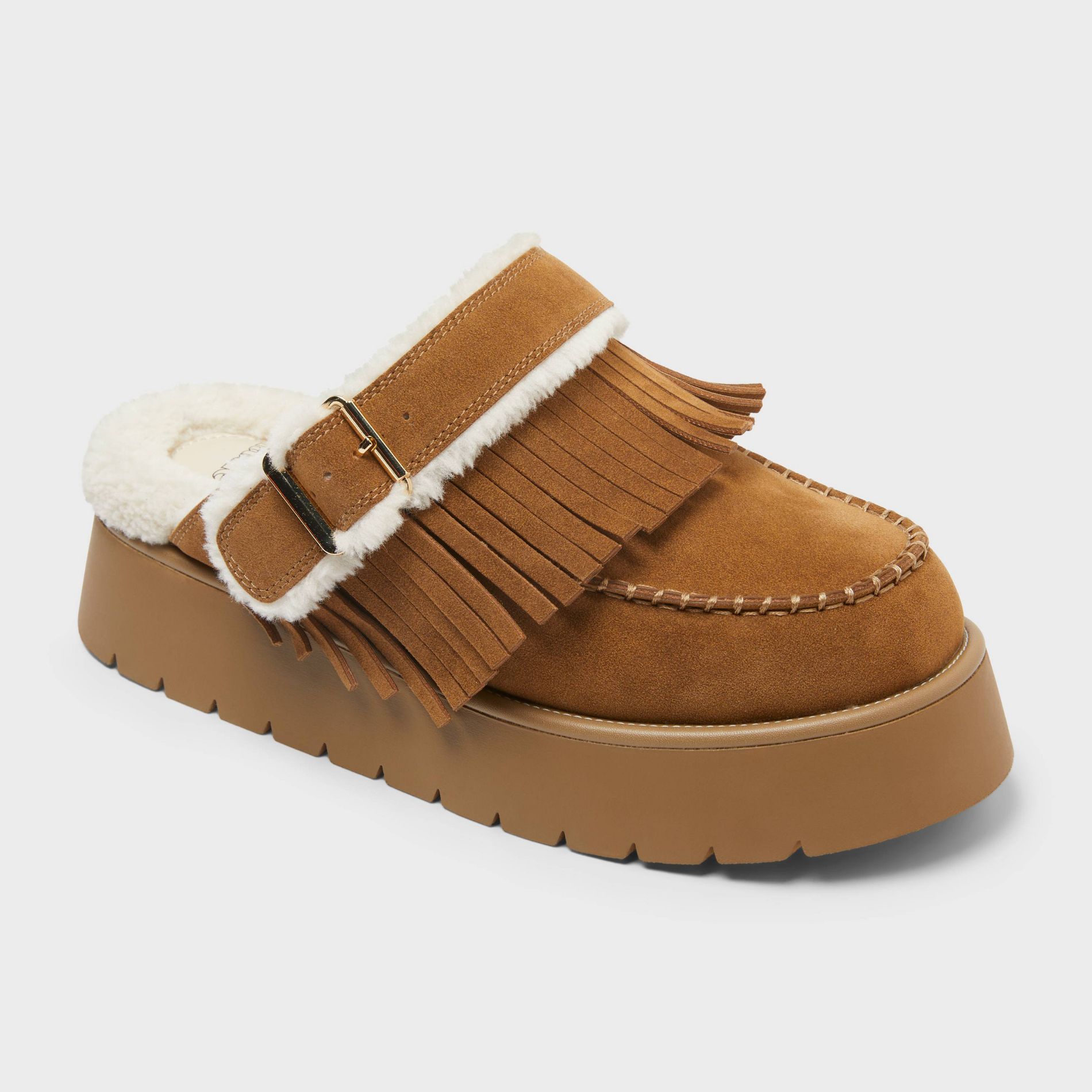 Women's Freda Convertible Clog Fringe Slippers - Wild Fable™