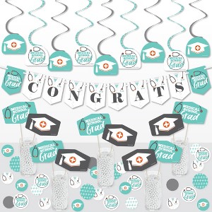 Big Dot of Happiness Medical School Grad - Doctor Graduation Party Supplies Decoration Kit - Decor Galore Party Pack - 51 Pieces - 1 of 4