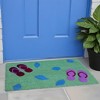 HomeRoots 18" X 30" Green Coir Flip Flop Outdoor Door Mat - 2 of 4