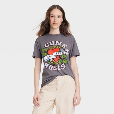 Women's Guns N' Roses So Fine Short Sleeve Graphic T-shirt - Gray : Target