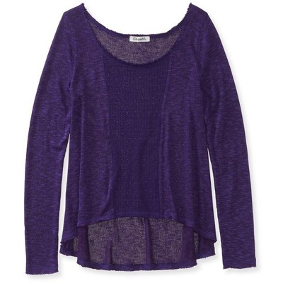 Aeropostale Womens Sheer Knit Sweater