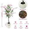 4FT Artificial Jasmines Tree with Pot, Tall Fake Tree Plant with Realistic Flowers, Lifelike Faux Tree Large Artificial Plants - 2 of 4