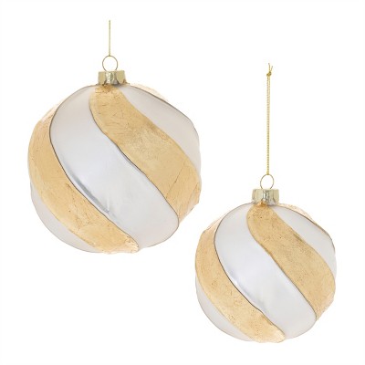 Distressed Glass Ball Ornament (Set of 6)
