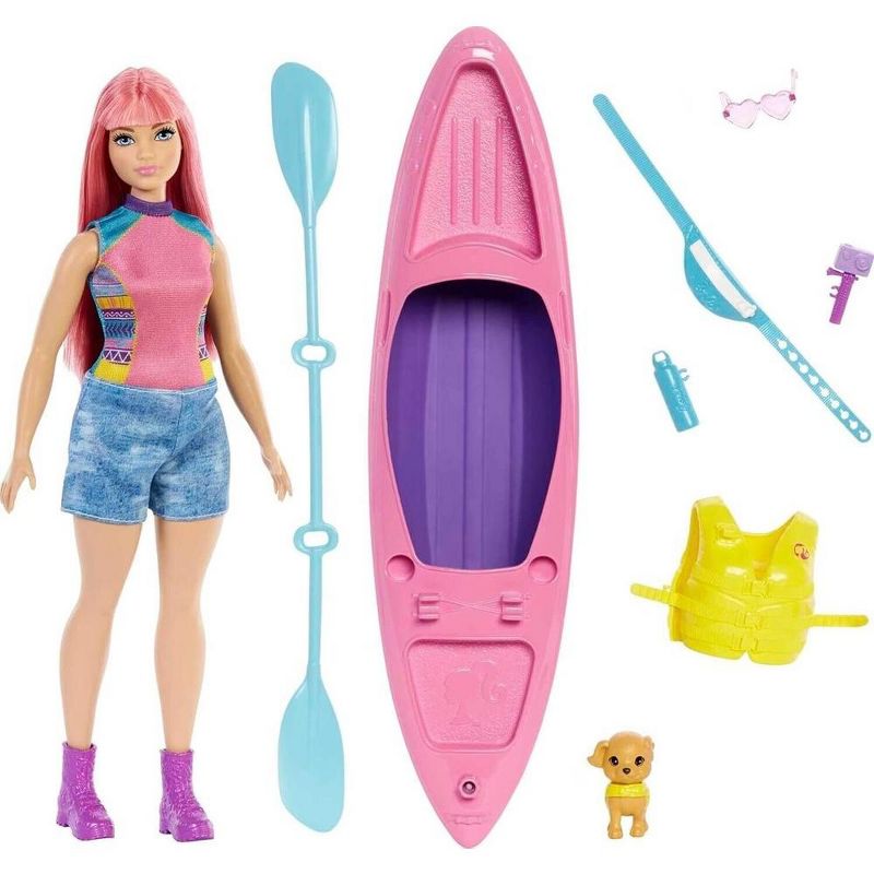 Barbie It Takes Two Daisy Doll & Kayak Set,  Doll with Pink Hair, Puppy & Themed Accessories, 5 of 7