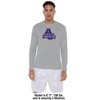 American University Adult Sport Long Sleeve Shirt Primary Logo, Athletic Heather - 3 of 4