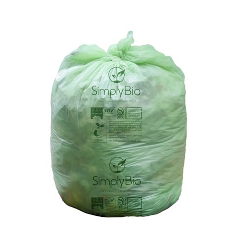 Simply Bio 13 gal. Compostable Trash Bags with Flat Top, Heavy-Duty, 0.87 MIL,50-Count