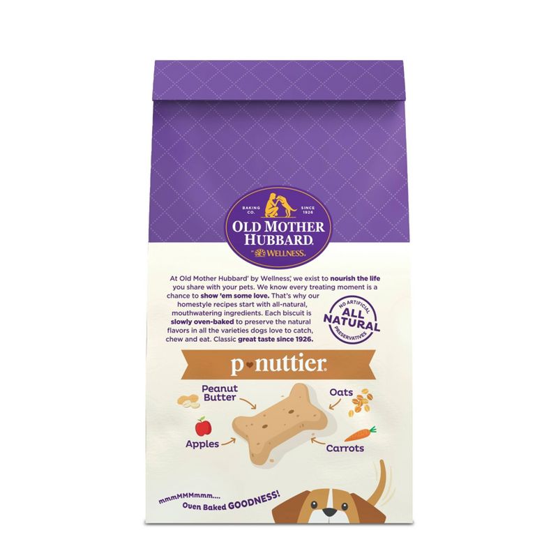 Old Mother Hubbard by Wellness P-Nuttier with Peanut Butter, Carrot and Apple Flavor Small Dog Treats - 16oz, 3 of 11