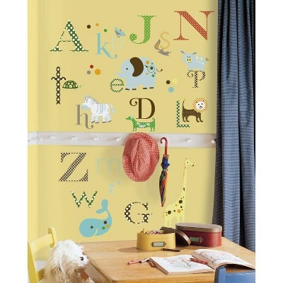 RoomMates Animal Alphabet Peel & Stick Wall Decal