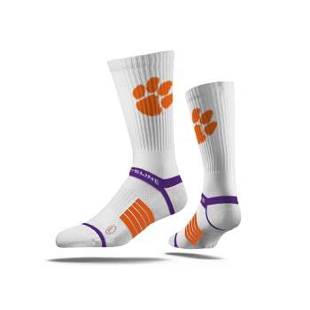 NCAA Clemson Tigers Premium Knit Crew Socks - White