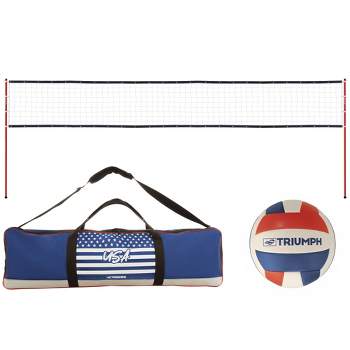 Triumph Sports Patriotic Volleyball Lawn Sports Sets with Steel Pole