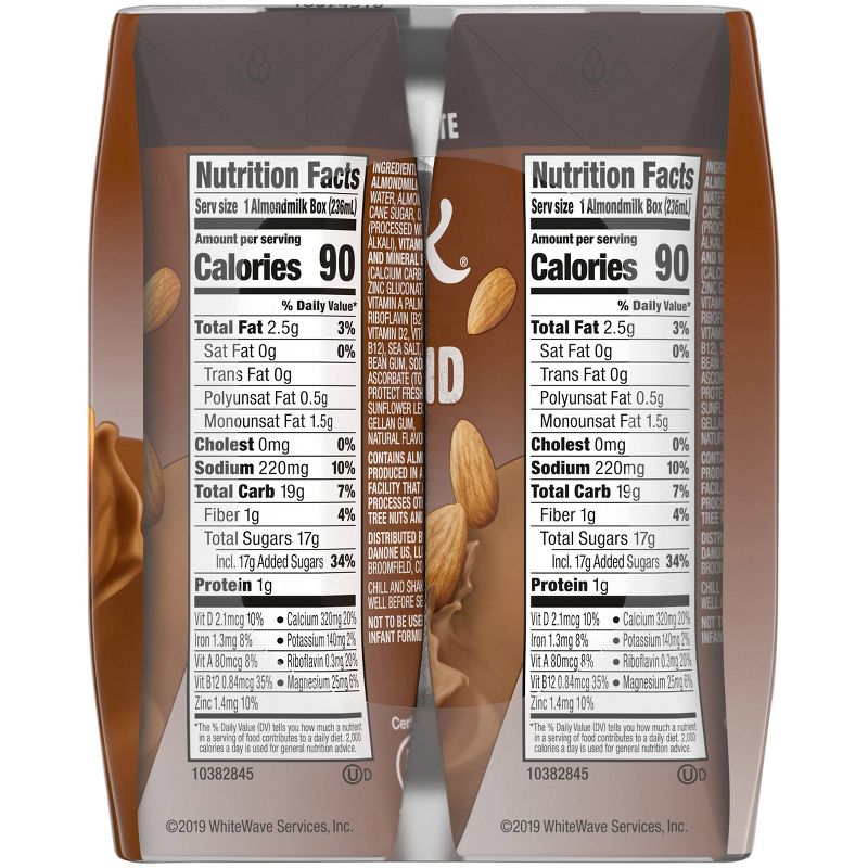 Silk Shelf-Stable Dark Chocolate Almond Milk - 6ct/8 fl oz Boxes, 5 of 8