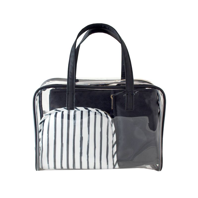 Sonia Kashuk&#8482; Makeup Organizer Bag Set - Black/Stripe, 3 of 5