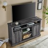 DOMETOUR TV Stand for 65 Inch TV, Entertainment Center with Storage Cabinets & Sliding Barn Door, Mid Century Modern TV Console - 4 of 4