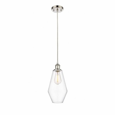 Cindyrella - 1 Light Cord Hung Mini Pendant In Industrial Style-14.5 Inches Tall and 7 Inches Wide
