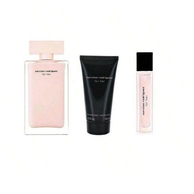 Narciso Rodriguez by Narciso Rodriguez for Women - 3 Pc Gift Set 3.3oz EDP Spray, 10ml EDP Spray, 1.6oz Body Lotion