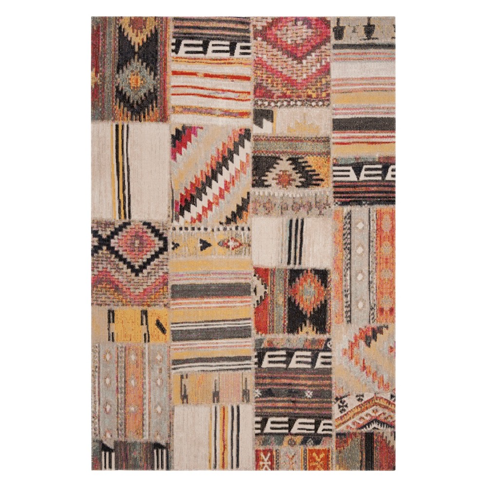 5'x8' Geometric Design Loomed Area Rug Taupe - Safavieh