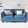 Christopher Knight Home Meroy Mid Century Modern 74.27'' Loveseat Sofa with Side Pocket - 2 of 4