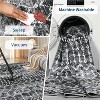 Acekool Washable Boho Geometric Area Rug, Non-Slip Foldable Low Pile Accent Carpet for Living Room Bedroom, Soft - 4 of 4