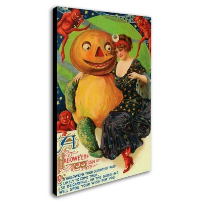 Trademark Fine Art -Vintage Apple Collection 'Halloween Red Head Band' Canvas Art
