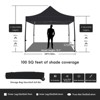 10x10 Ft Pop Up Canopy Tent, Portable Heavy Duty Canopy with Wheeled Carry Bag, 4 Sandbags, UV Protection, Waterproof Canopy for Outdoor Parties - 3 of 4