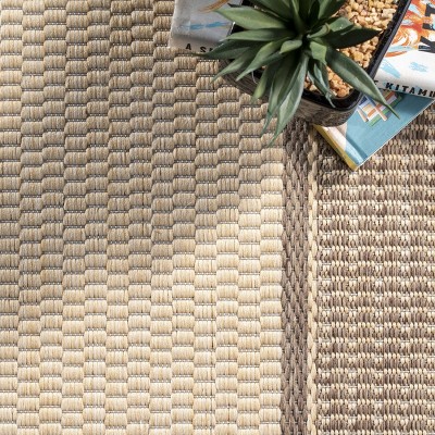 Handmade Oval Beige 5' x 7' Easy-Care Synthetic Area Rug