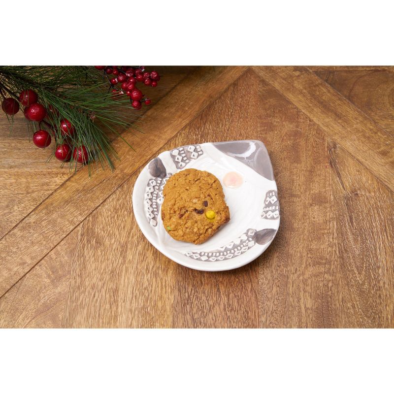 Gallerie II Beige Gnome 3D Small Christmas Cookie Plate, 3 of 5