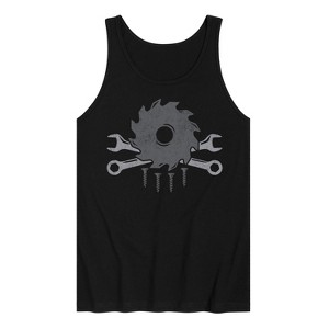 Men's - Instant Message - Tool Skull And Crossbones Graphic Tank Top - 1 of 4