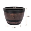 VECELO 9/11.3/13 in. Planters, Plastic Pot with Perforated Tray, Decorative Foliage Plants, Vintage Planters 3-Piece Set, Artificial Wood Planters - 2 of 4