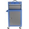 3-Drawer Rolling Tool Box with Wheels, Tool Box with Large Storage Compartments and Adjustable Shelves - 3 of 4