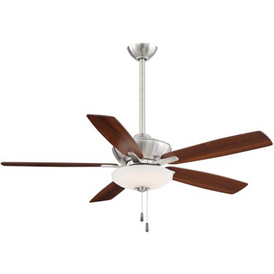 52" Minka Aire Minute Brushed Nickel LED Ceiling Fan with Pull Chain