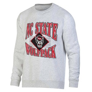 NCAA NC State Wolfpack Men's Crew Neck Fleece Ash Sweatshirt - 1 of 3